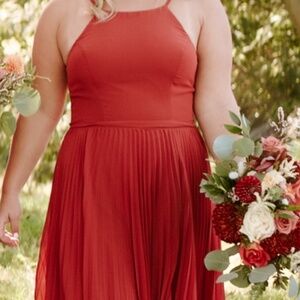 Azazie bridesmaid dress. Shade: Terracotta